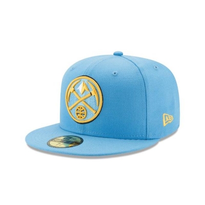 Blue Denver Nuggets Hat - New Era NBA Team Color 59FIFTY Fitted Caps USA7803524